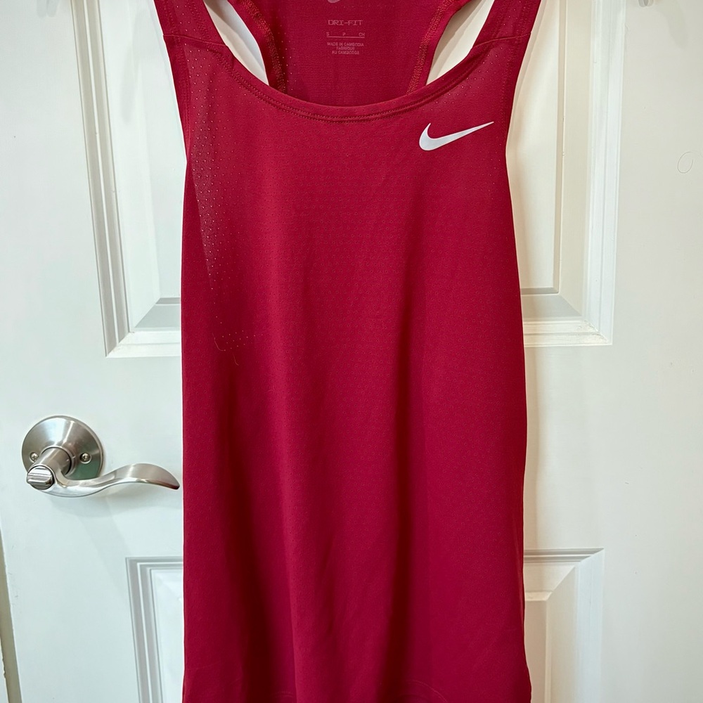 Nike Men's Red Dri-FIT Tank Top